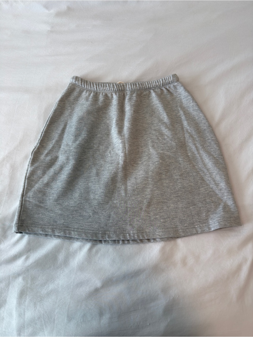 aerie (Offline) Gray A-Line Jersey Skirt with Drawstring Waistband